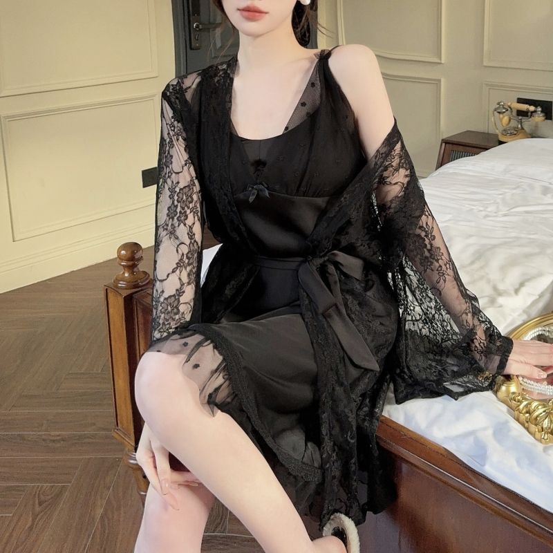 Robe Silk Women - 2025 الصيف 2 قطعة الملابس الداخلية